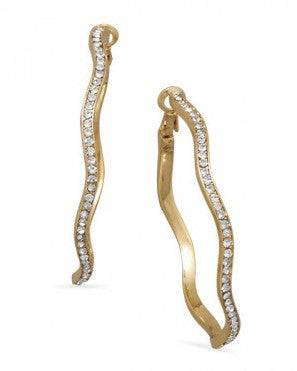 Wave Hoop Earrings